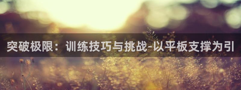 火凤体育直播高清入口：突破极限：训练技巧与挑战-以平板支撑为引